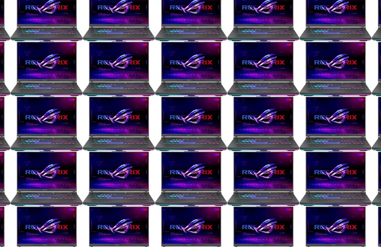 ASUS ROG Strix G16 in a tiled configuration.