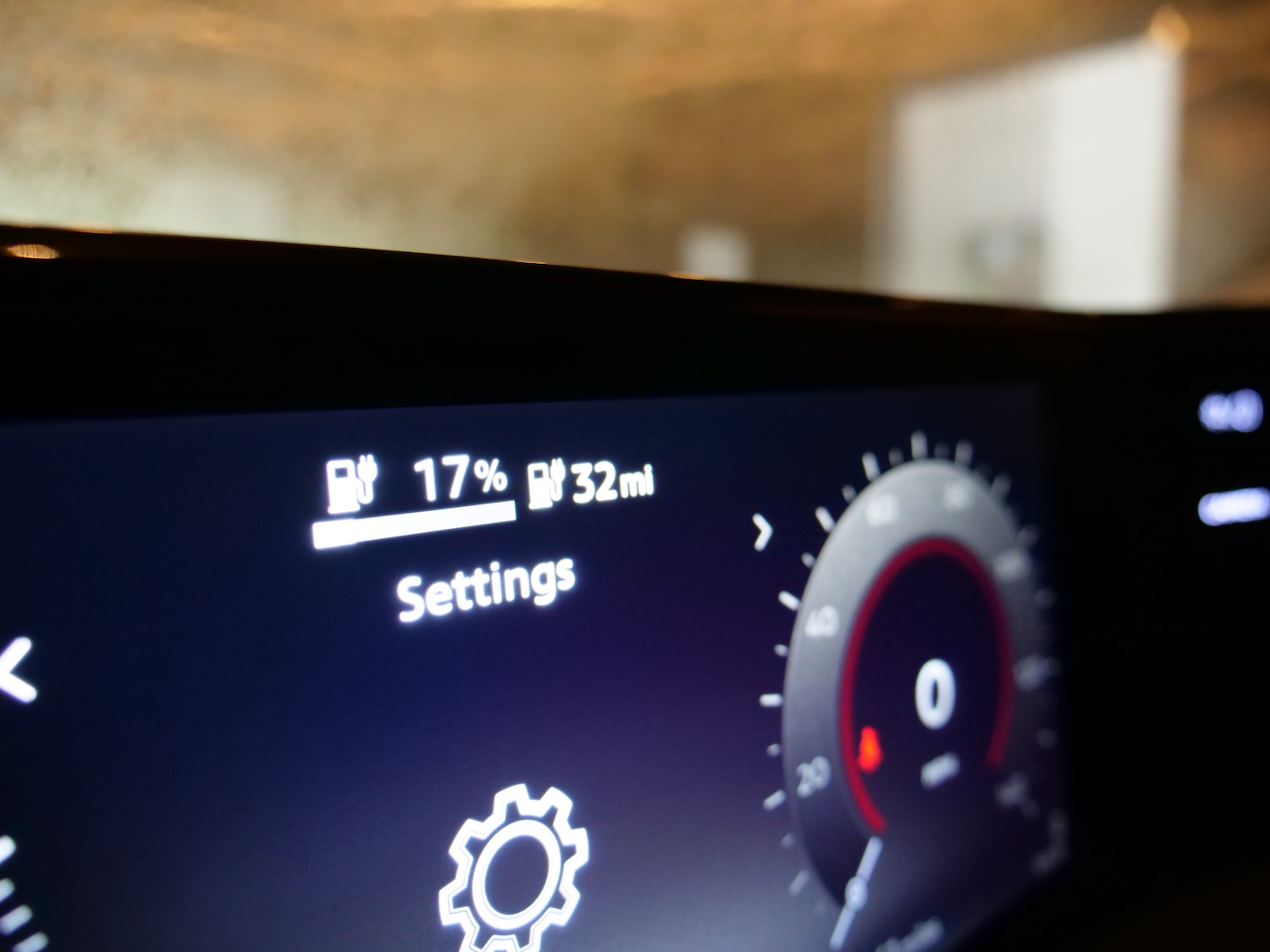 a battery monitor showing 17%