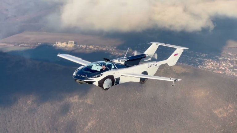 flying car in the sky